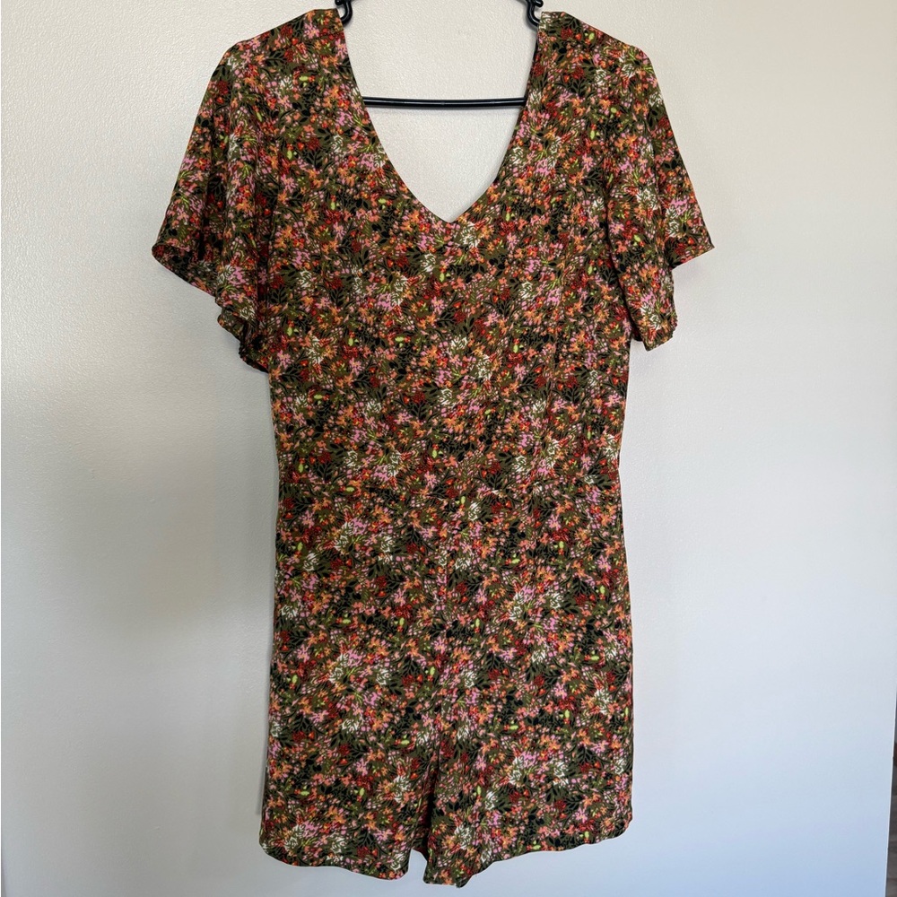 Copper Key Floral Romper - Sz L